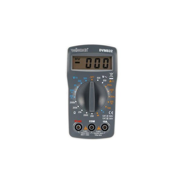 Digitalt multimeter CAT II 500V / KAT III 300V, 10A Velleman